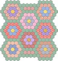 Grandmother's Flower Garden Quilt